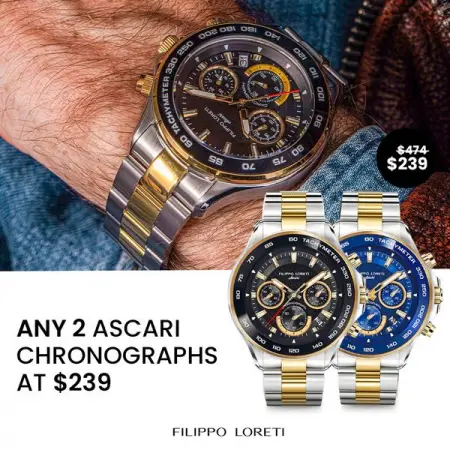 Grab any 2 Ascari chronorgraphs at 239 or less 

Dont miss out on
Industr