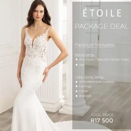 BRIDALWARDROBE.CO.ZA
Bridal Wardrobe Package Deals
Rent Your Dream Dress
Learn More
R