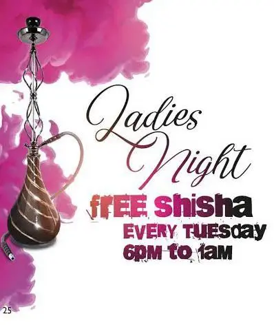 BOOOOOOM

Zotti    

Ladies Night !! Free Shisha every Tuesday from 6 PM 