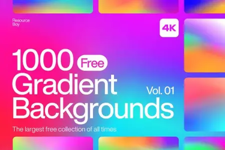 Download for FREE these 1000 color gradients - color overlays or backgrounds 