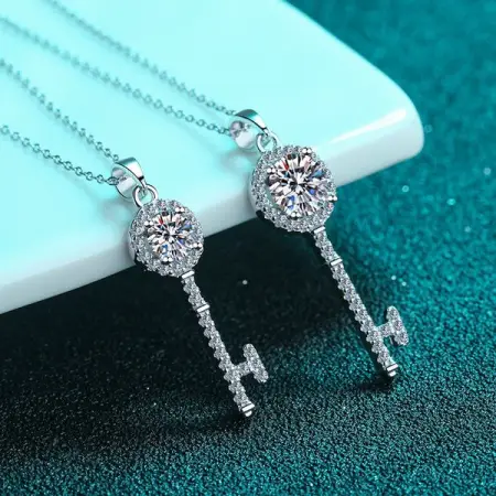 Moissanite 925 Silver Lock Necklace
Learn More
 
