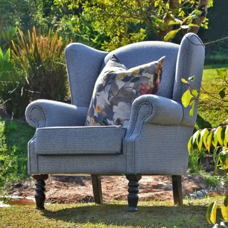 The Jefferson Wingback Fabric Armchair honours the classic traditional wingb