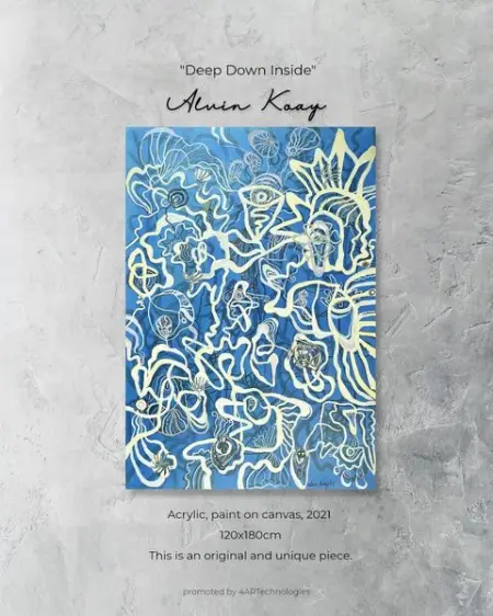 Deep Down Inside belongs to a 2021 collection, which consists of 100 original paintings