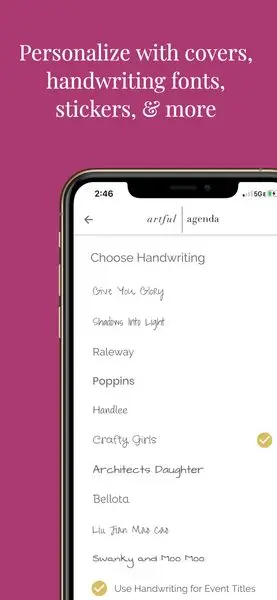 Personalize with covers, handwriting fonts, stickers,  more
Learn More
 