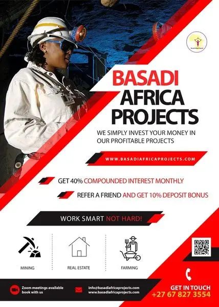 Get a stake in Basadi Africa Projects by funding our projects operations and ear