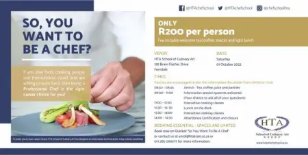 If you love food, cooking, people and international travel, are willing t