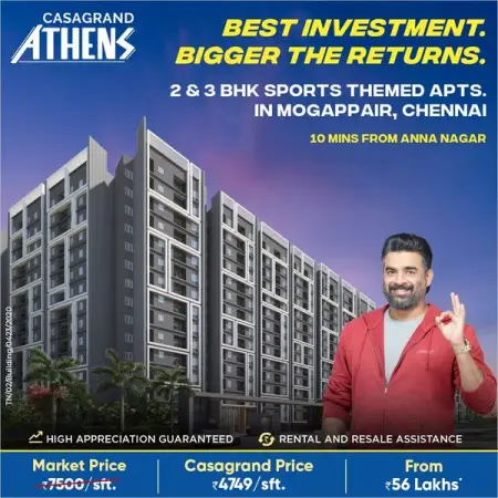 Presenting Casagrand Athens starting Rs. 56 Lakhs at Mogappair, Chennai Nor