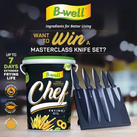 Stand a chance to win a Masterclass Knife Set with B-Well Food Services