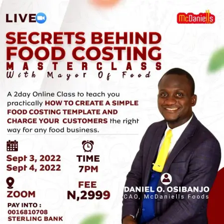 Copy my never-before shared method of HOW I MADE A N500,000 PROFIT USING FOOD COSTING.

I am