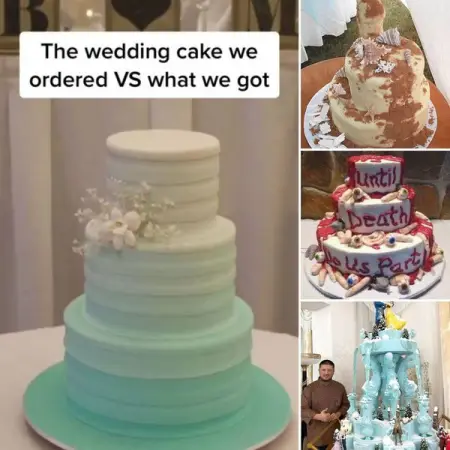 Here are some wedding cakes that turned out to be a complete disaster.