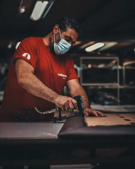   , the leather upholstery of headboards is a completely handcrafted process. Each l