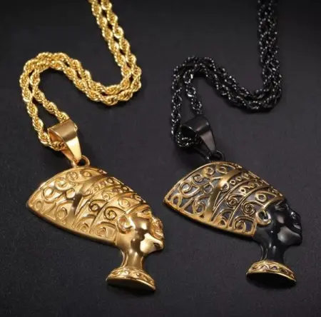 AFROOJEWELRY.COM
Nefertiti Gold  Carbon Necklace
Get your Nefertiti Gol
