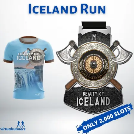 Run with it and get this powerful Viking style Iceland medal. 

Join in, no matter where 