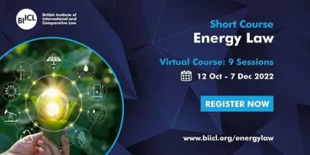 Short Course Energy Law
9 Sessions Starts 12 October 2022

Energy law is front and cent