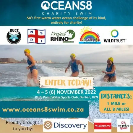 1 MILE or 8 MILES - you choose and ENTER NOW!
Join in this brand new open-water