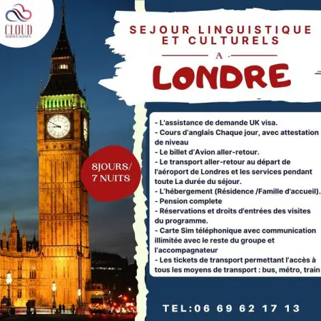 SEJOUR LINGUISTIQUE ET CULTURELS  Londres 
Notre offre comprend
7nuits
- Lassi