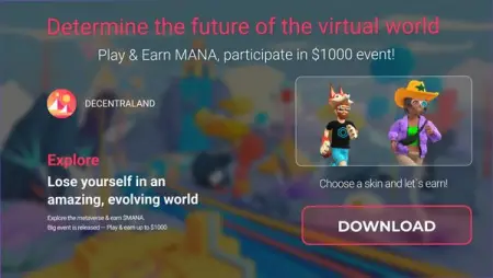 Enter the Decentraland metaverse to earn MANA  other Unique rewards
DECENTRA-EVENTS.ORG
Dece