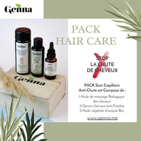 Dites STOP!  la chute de Cheveux
Avec le Pack Hair Care Genna  Cheveux plus Sain et plus