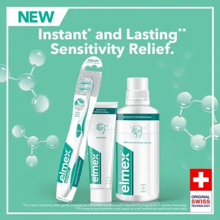 New Elmex with arginine and calcium for instant and lasting sensitivity r