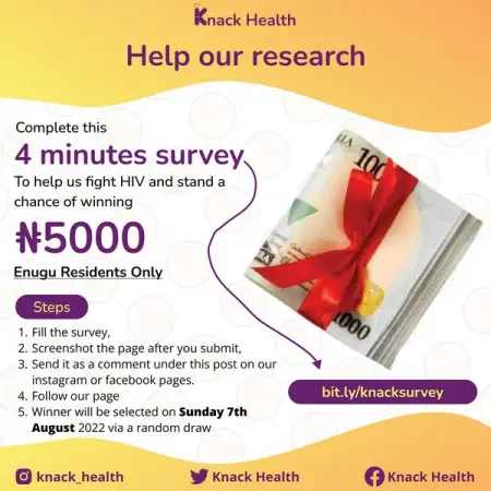 Take 4 mins to help fight HIV by filling this survey and stand a chance of winning