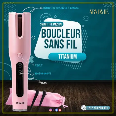 WWW.ARMAME.MA
Boucleur Sans Fil
Titanium, Smart
Shop Now
Titanium, Smart