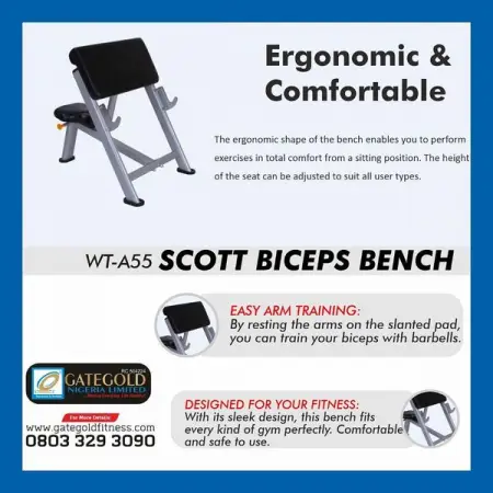 Do you want to work on having a great BICEPS ?
Think our great Scott Bicep Bench .

Send a 