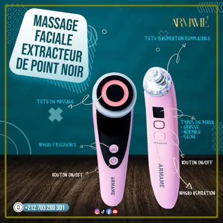 WWW.ARMAME.MA
MASSAGE FACIALE ET EXTRACTEUR DE POINT NOIR
Une Peau Douc