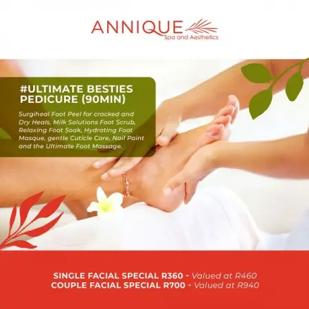 Your Ultimate Spring Spa Specials for September  ULTIMATE BESTIES PEDICURE 90mi