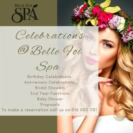 BELLEFOISPA.CO.ZA
Spring Celebrations!
Contact Us
 