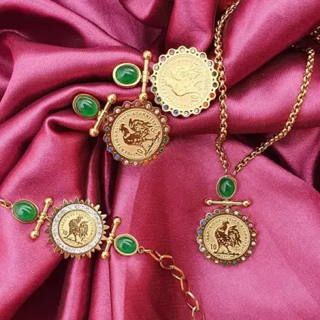 Bracelet, boucles doreilles et collier gouza traditionnels et modernes 