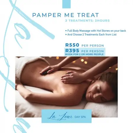 Pamper Me Treat  3 Treatments 2 Hours
This spa package is super custom