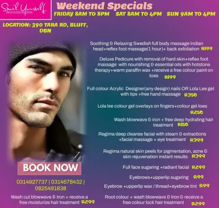 Friday till weekend specials are guaranted to bright up your day. Kindly WhatsApp 