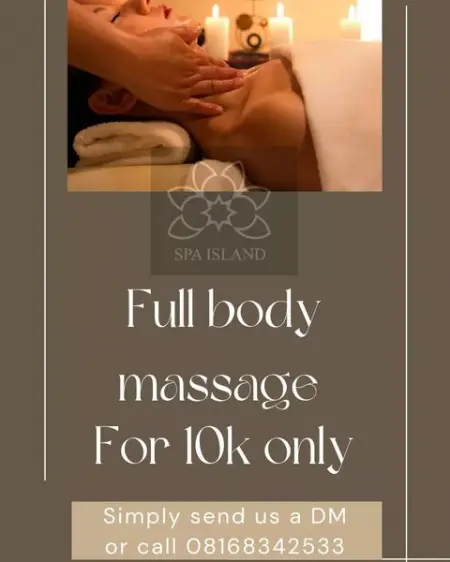 We are pleased to announce the extension of our full body massage for 10k

What are you wa