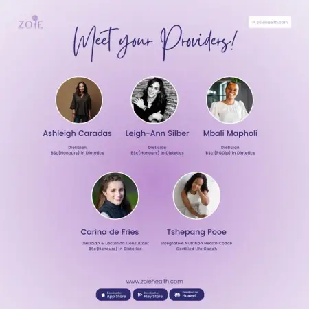 APP.ZOIEHEALTH.CO.ZA
Now offering Dietician consults!
Book for only R185!
Book Now