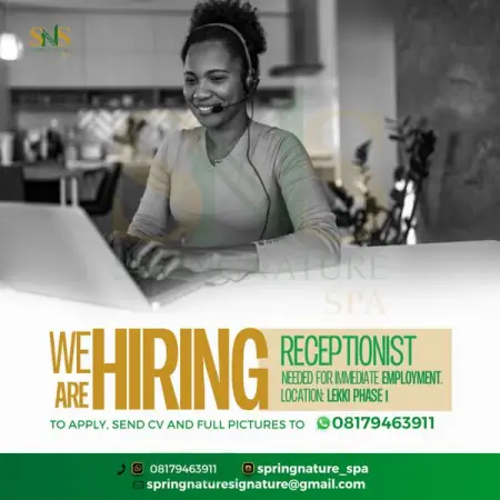 Receptionist needed for immediate employment
WHATSAPP
Chat with us
Pretty receptionis