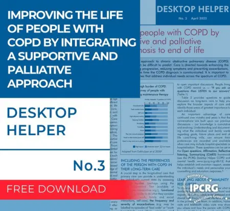 This document discusses a palliative approach from the point of diagnosis of COPD,