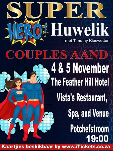 Potchefstroom, Couples show saam met Timothy Kieswetter

4-5 November by The Feather Hill 