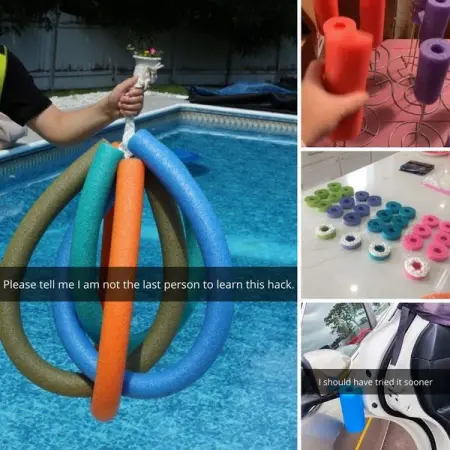 40 useful DIY hacks with pool noodles that will help anyone with common and mundane da