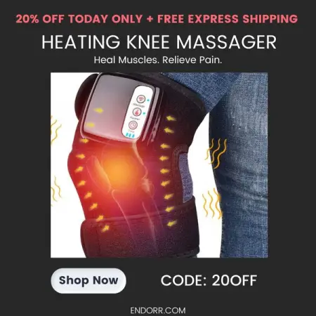20 Off Sale Today Only, Code 20OFF Comfy Knee Heating Massager for pain relief. Combines he