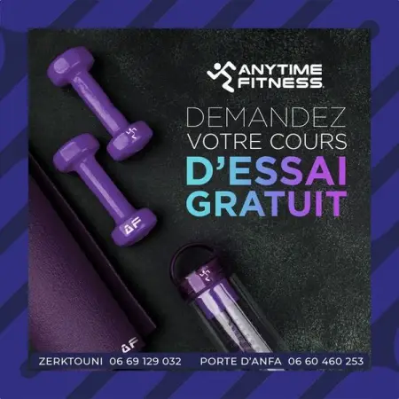 Franchise Amricaine de Salle de Sport N1 Mondial.
Anytime Fitness Morocco est dvou  change