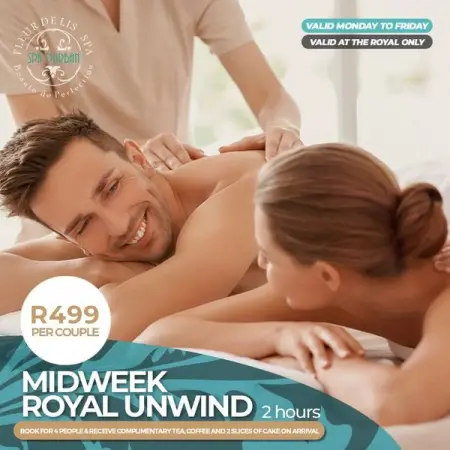 Take Advantage of this Awesome Deal for 2.
Only at Fleur De Lis Spa Royal Hote