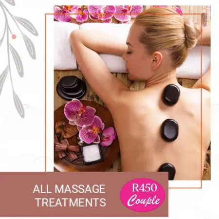 Relax, Renew  Refresh with our Incredible Spa Treatments.
 Full Body Swedish or Deep 