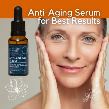 For mature skin a natural yet powerful anti-aging serum. It works on fine 