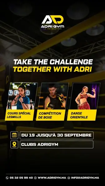      
            
  
   LesMills
   



 lundi 19 AIN CHKEF
 Mardi 20  HAMRIA
 Mercredi 21