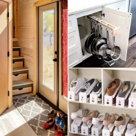 Here are some tips on how to fit all our belongings into a small home, 