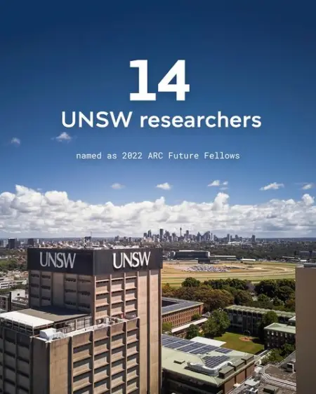  14 UNSW researchers have been named as 2022 Australian Research Council Future Fellows, r