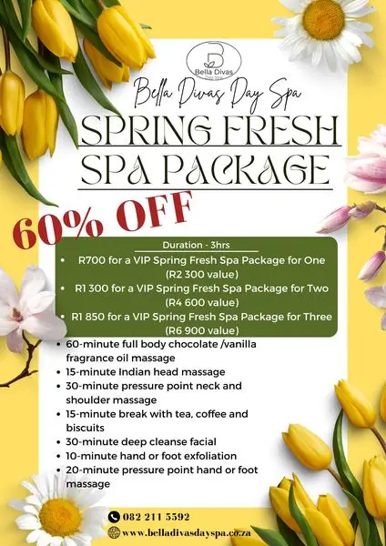 Its our favorite time of the year, Spring!

Here at Bella Divas Day Spa we have a deal to