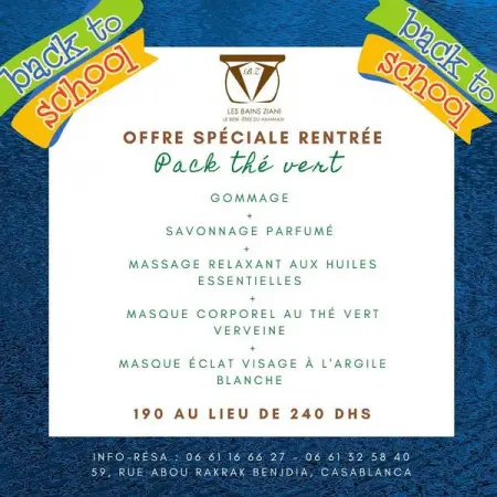 Pour la rentre, profitez dun moment dtente au sein du hammam Ziani, le temple du bien-t