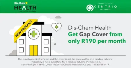 Get Gap Cover from R190 per month with Dis-Chem Health.

Our Base  Summit Gap
