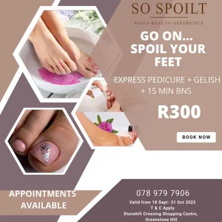 Let us spoil you!
Appoinments available.
Valid until 31 October 2022
To mak